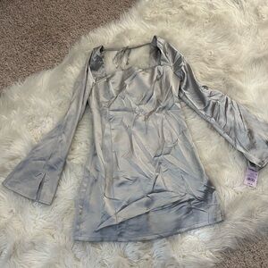 NWT Wild Fable Metallic Silver Mini Dress perfect for Christmas or new year
